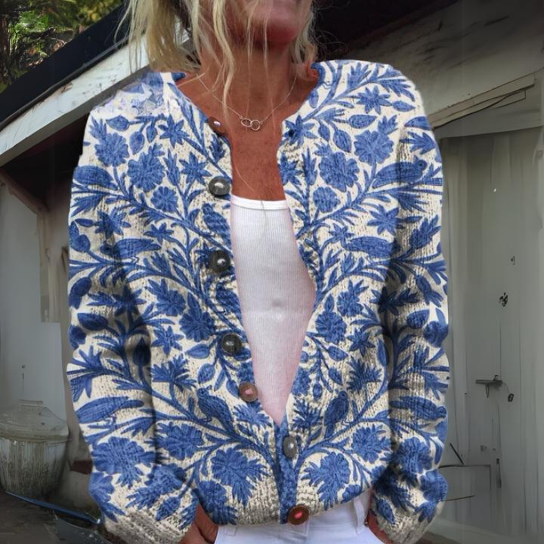 Solène™ | Cardigan à imprimé floral