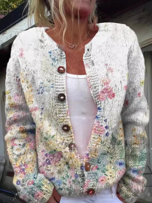 Solène™ | Cardigan à imprimé floral