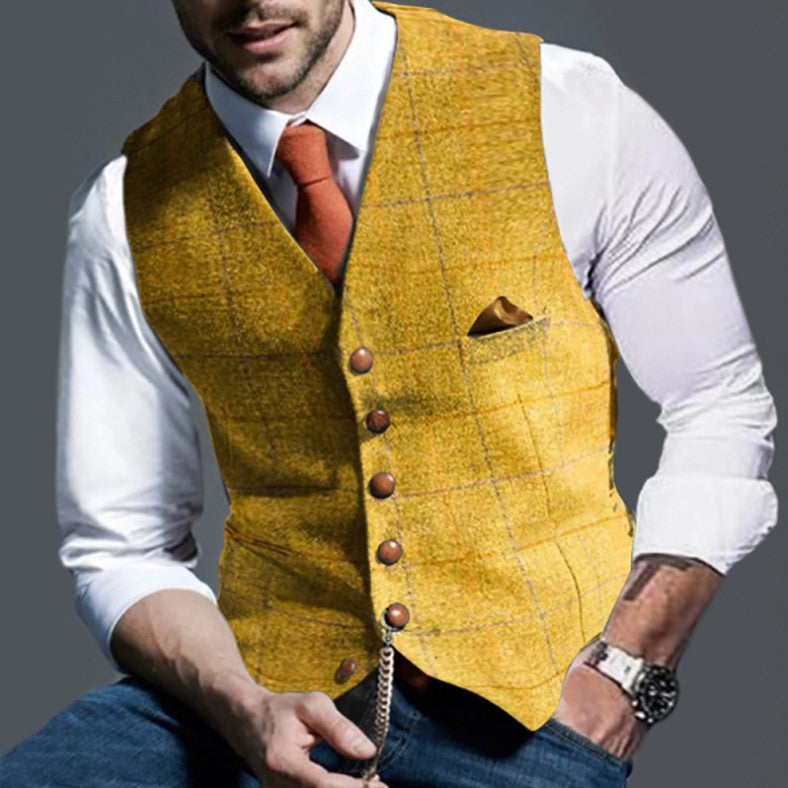 Franck™ - Gilet homme élégant avec boutons raffinés