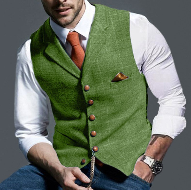 Franck™ - Gilet homme élégant avec boutons raffinés