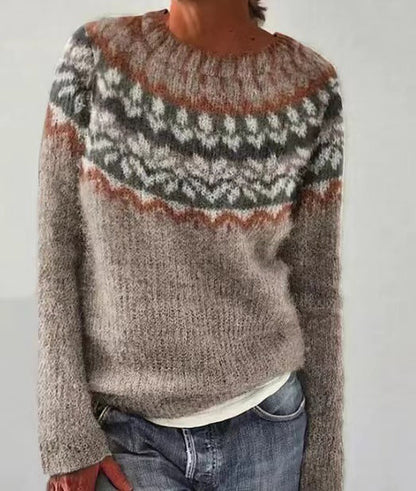 Pull en tricot vintage pour femmes