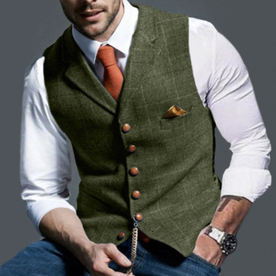 Franck™ - Gilet homme élégant avec boutons raffinés