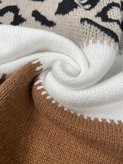 Stéphanie™ | Pull imprimé léopard