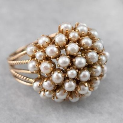 Bague avec Perles Incrustées